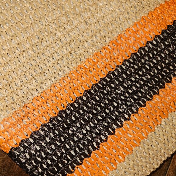 Vintage Bohemian Beach Style Bag with Wooden Handles Smith's Bermuda Italy - Picture 4 of 12